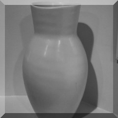 P10. Yellow Pottery Barn vase. 12”h - $18